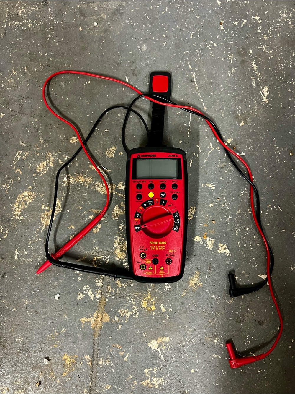 Red Digital Multimeter True RMS Handheld Tester -